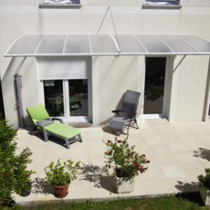 Marquise cintrée alu et polycarbonate - Arbois (39) auvent sur mesure arbois 69 1024x683 1