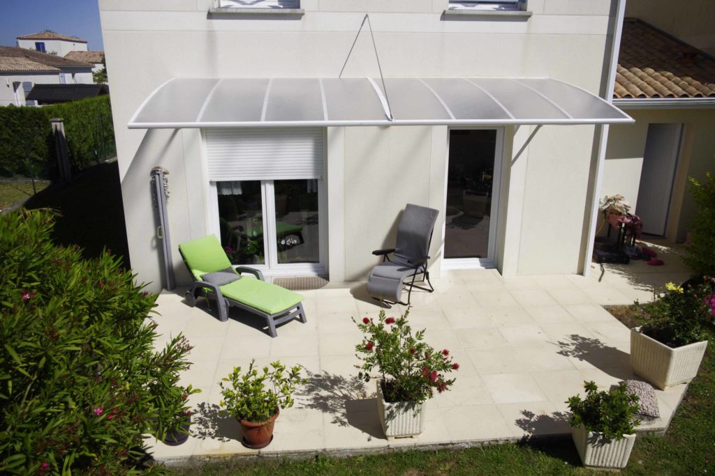 Marquise cintrée alu et polycarbonate - Arbois (39) marquise cintrée alu et polycarbonate - arbois (39) – image 2