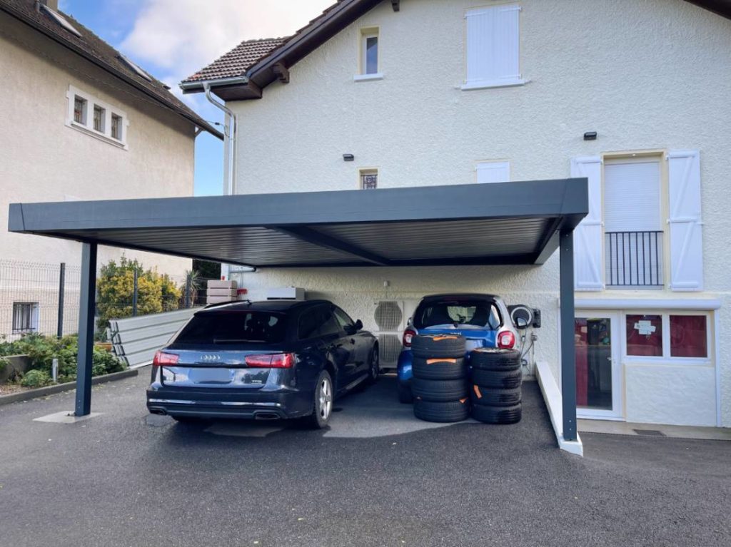 Carport alu double - adossé - Annemasse (74) carport alu double - adossé - annemasse (74) – image 2