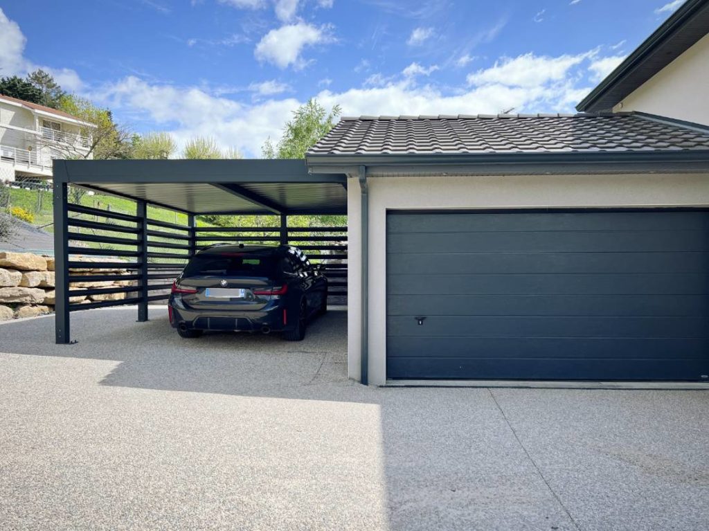 Carport alu simple - adossé - Beynost (1700) carport alu simple - adossé - beynost (1700) – image 3