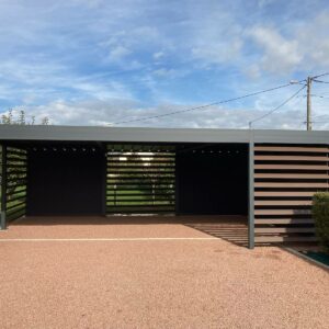 Carport alu double - adossé - Crottet (01)