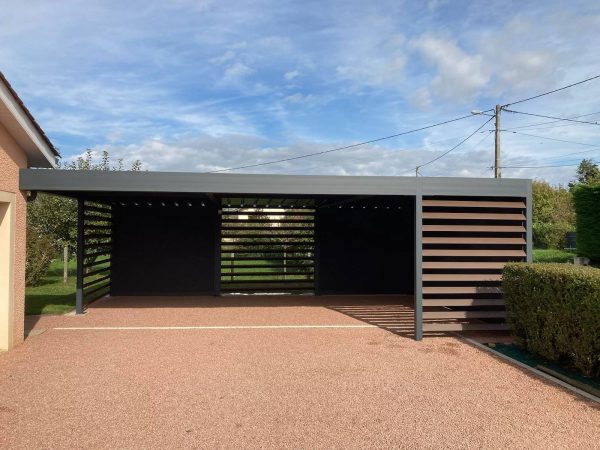 Carport alu double - adossé - Crottet (01) carport alu double - adossé - crottet (01) – image 5