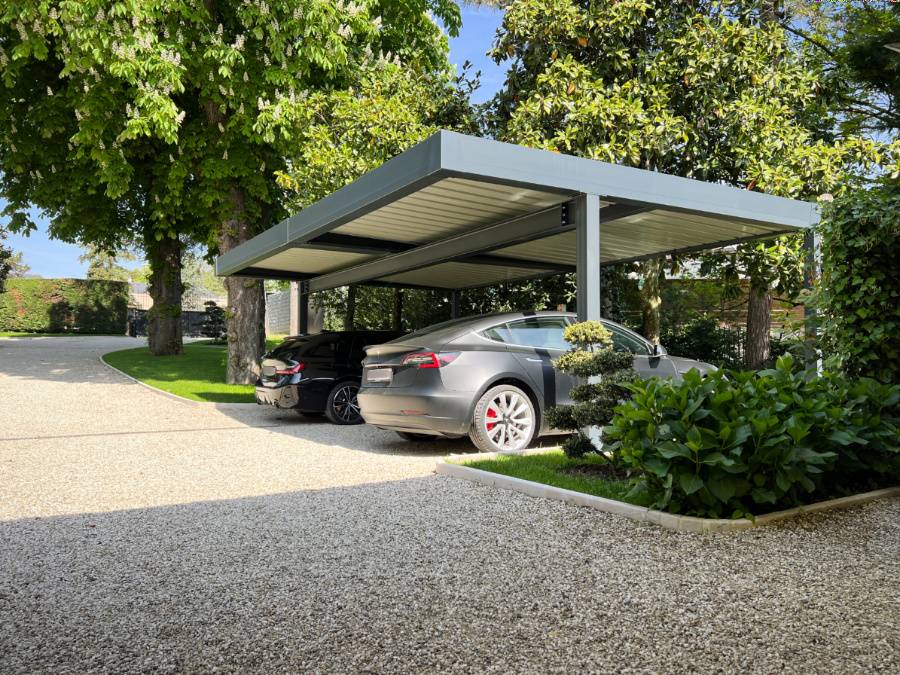 Carport alu double - indépendant - Chambésy (1202) carport alu double - indépendant - chambésy (1202)