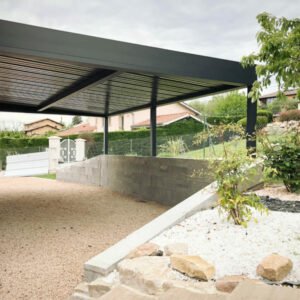 Carport alu simple - adossé - Villefranche-sur-Saône (69) carport alu simple - adossé - villefranche-sur-saône (69) – image 4