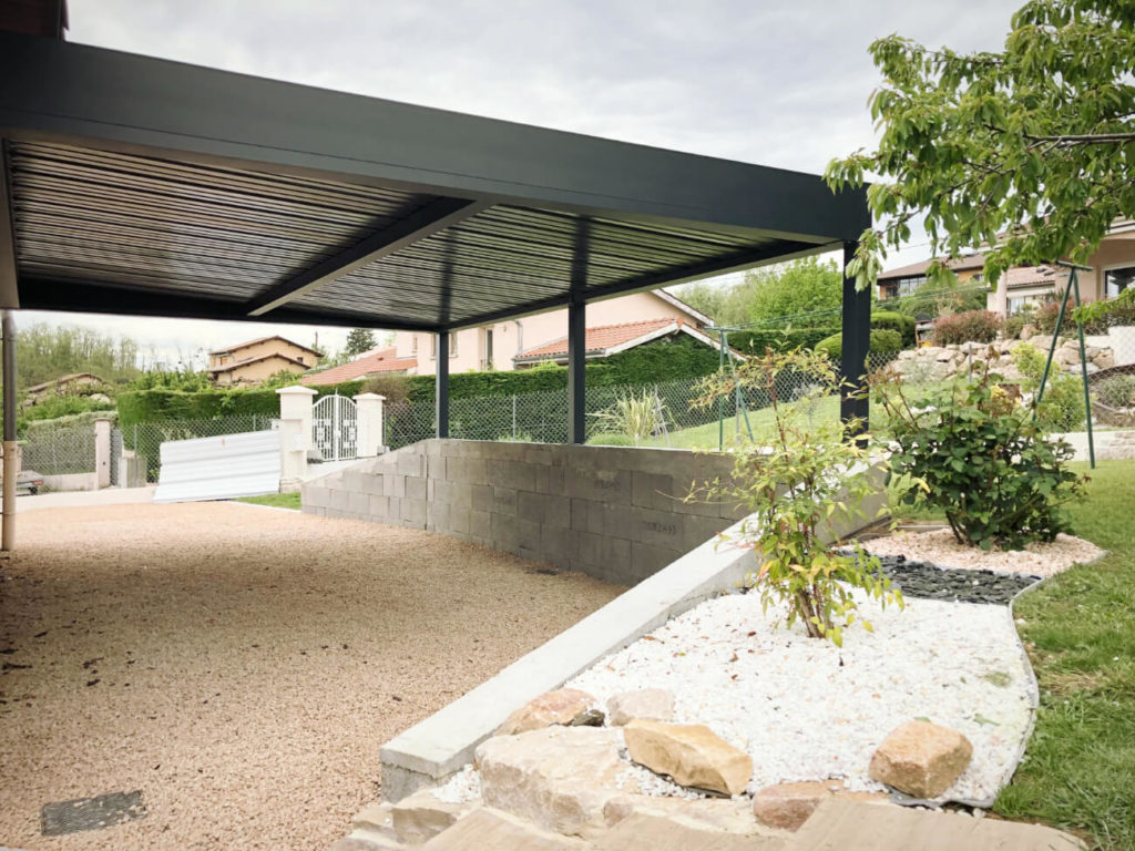 Carport alu simple - adossé - Villefranche-sur-Saône (69) carport alu simple - adossé - villefranche-sur-saône (69) – image 4