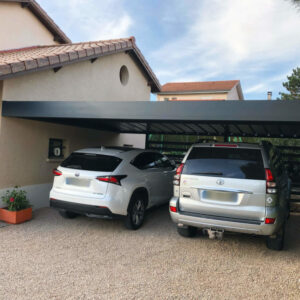 Carport alu double - adossé - Dommartin (69) carport alu double - adossé - dommartin (69) – image 3