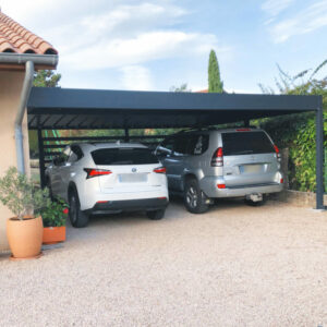 Carport alu double - adossé - Dommartin (69) carport alu double - adossé - dommartin (69) – image 2