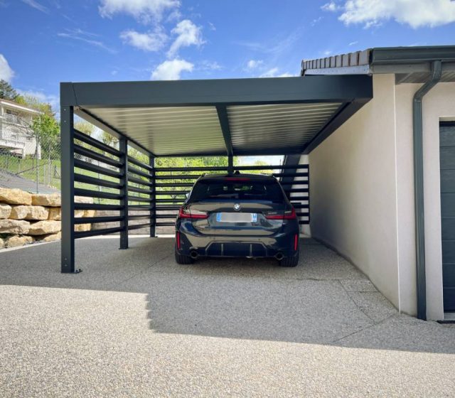 Carport alu simple - adossé - Beynost (1700) carport alu simple - adossé - beynost (1700) – image 4