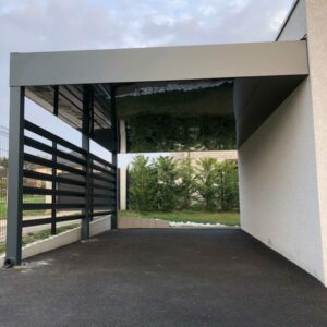 carport alu végétalisé - 2 voitures - adossé - cessy (01) – image 4