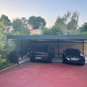 Carports carport alu double - adossé - saint-didier-au-mont-d’or (69)