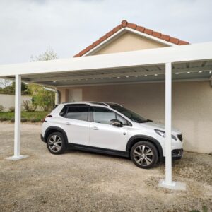 Carport alu simple - adossé - Saint-Clair-du-Rhône (38) carport alu simple - adossé - saint-clair-du-rhône (38) – image 4
