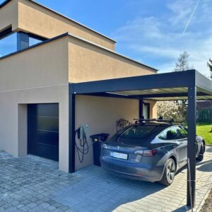 Carport alu simple et pergola bioclimatique - Crans carport simple crans 1