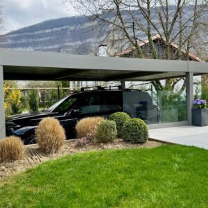 Carport alu simple - indépendant - Veyrier carport simple veyrier vue profil 03 1