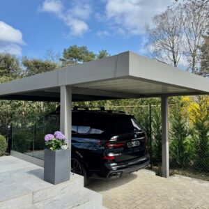 Carport alu simple - indépendant - Veyrier carport simple veyrier vue profil 1