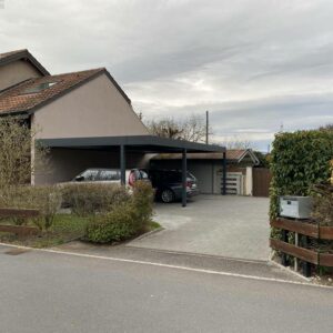 Carport alu 3 voitures - adossé - Bernex (1233) carport sur mesure pour 3 voitures bernex 1
