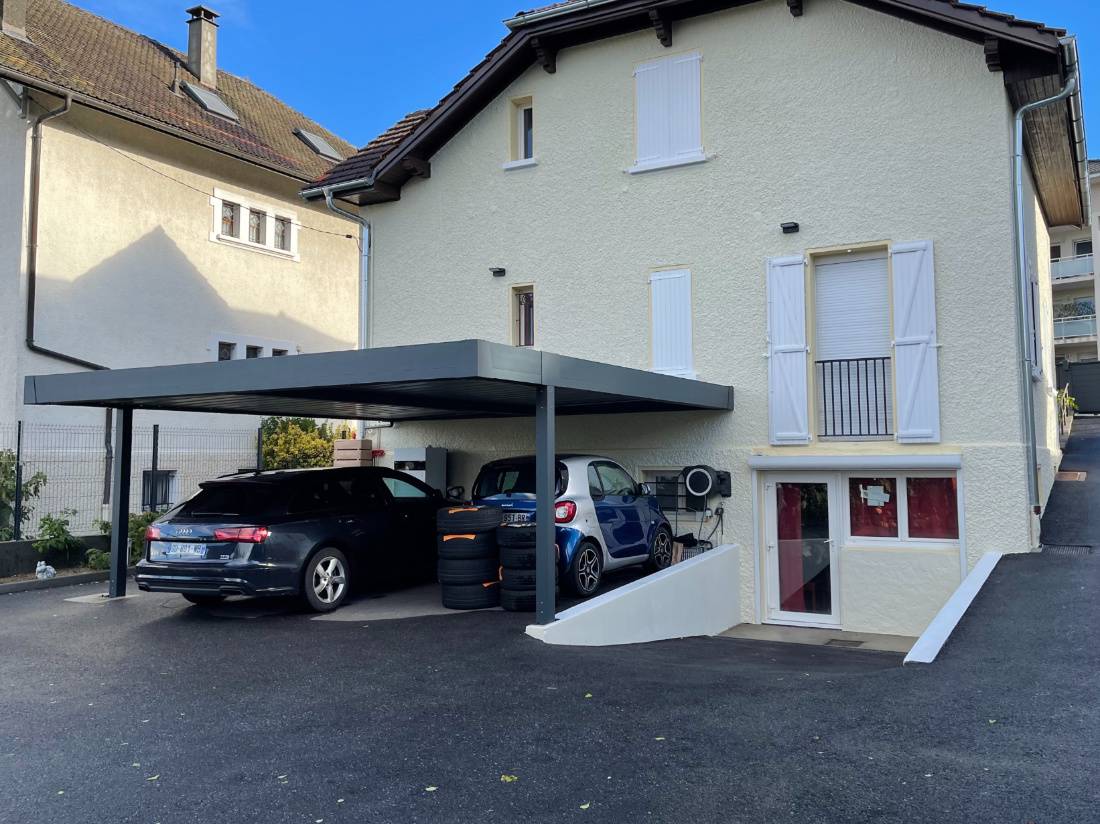 Carport alu double - adossé - Annemasse (74) carport alu double - adossé - annemasse (74)