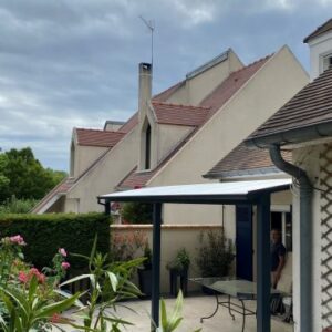 Pergola toile fixe terrasse - adossée - Gif-sur-Yvette (91) pergola toile fixe terrasse - adossée - gif-sur-yvette (91) – image 4