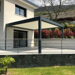 Home pergola alu bioclimatique terrasse - adossée - grenoble (38)
