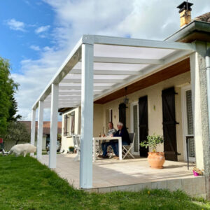 Pergola alu et polycarbonate - adossée - Beire-le-Châtel (21) pergola alu et polycarbonate - adossée - beire-le-châtel (21) – image 3