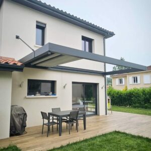 Pergola alu rétractable - suspendue - Fleurieu-sur-Saône (69) pergola alu rétractable - suspendue - fleurieu-sur-saône (69) – image 5
