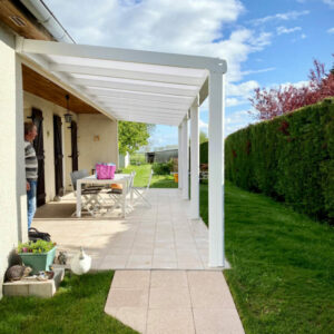 Pergola alu et polycarbonate - adossée - Beire-le-Châtel (21) pergola alu et polycarbonate - adossée - beire-le-châtel (21) – image 2