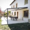 Pergola toile rétractable - adossée - (69) pergola aluminium sur mesure toile retractable hydrae