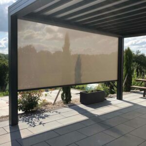 Pergola toile rétractable - adossée - Besançon (25) pergola toile rétractable - adossée - besançon (25) – image 3