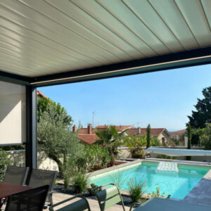Pergola alu bioclimatique - autoportante - Montbrison (42) pergola alu bioclimatique - autoportante - montbrison (42) – image 4