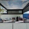 Pergola alu bioclimatique - adossée - Chavanne-des-Bois (1290) pergola bioclimatique sur mesure chavanne des bois geneve
