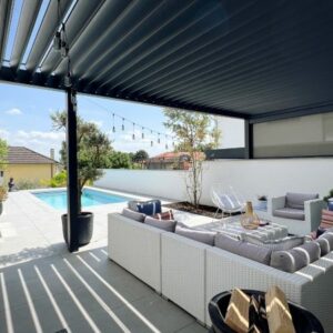 Pergola alu bioclimatique - adossée - Chavanne-des-Bois (1290) pergola alu bioclimatique - adossée - chavanne-des-bois (1290) – image 5
