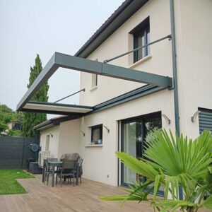Pergola alu rétractable - suspendue - Fleurieu-sur-Saône (69) pergola alu rétractable - suspendue - fleurieu-sur-saône (69) – image 4