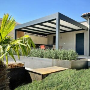 Pergola alu et polycarbonate - adossée - Denicé (69) pergola alu et polycarbonate - adossée - denicé (69) – image 3