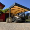 Carport Adossé en Toile - Saint-Julien-en-Genevois (74160) carport adosse en toile saint julien en genevois 74160 01 667x500px