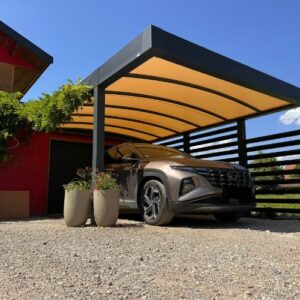 Carport toit plat carport adossé en toile - saint-julien-en-genevois (74160)