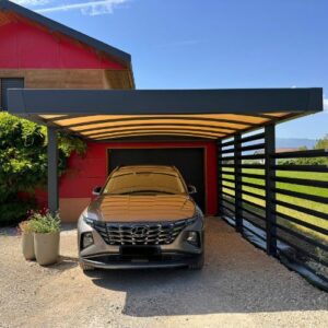 Carport Adossé en Toile - Saint-Julien-en-Genevois (74160) carport adossé en toile - saint-julien-en-genevois (74160) – image 2