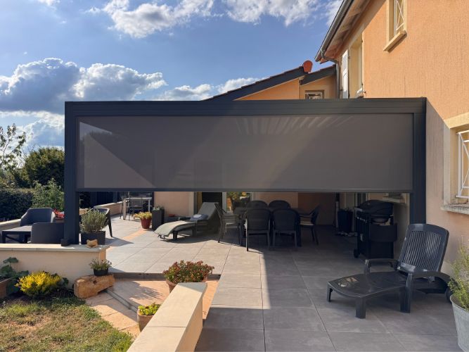 Pergola Bioclimatique Adossée - Marcy-sur-Anse (69280) pergola bioclimatique adossée - marcy-sur-anse (69280) – image 2