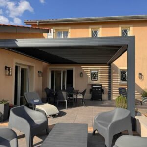 Pergola Bioclimatique Adossée - Marcy-sur-Anse (69280) pergola bioclimatique adossée - marcy-sur-anse (69280) – image 3