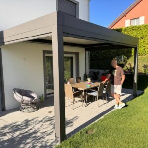 Pergola Bioclimatique Adossée - Yverdon-les-Bains (1400) pergola bioclimatique adossée - yverdon-les-bains (1400) – image 4