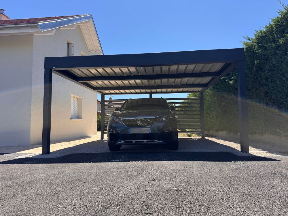 Carport aluminium double - autoporté - Versonnex (01) carport aluminium double - autoporté - versonnex (01) - 01