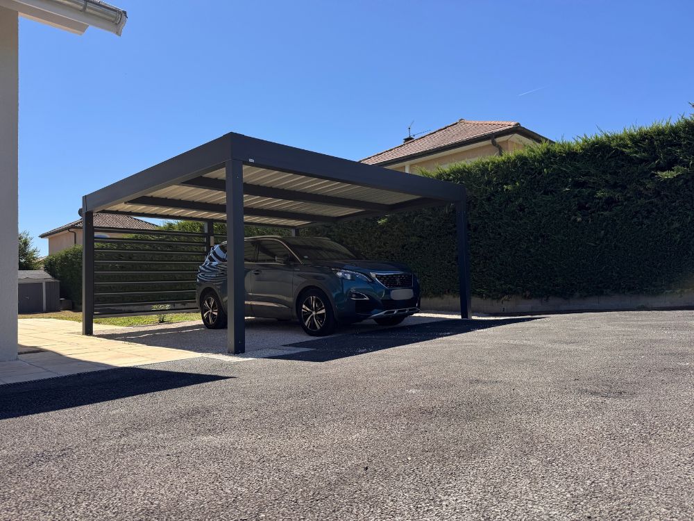 Carport aluminium double - autoporté - Versonnex (01) carport aluminium double - autoporté - versonnex (01) – image 3