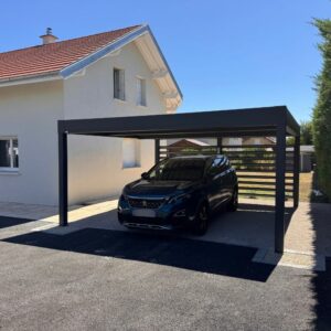 Alternative view of Carport aluminium double - autoporté - Versonnex (01)