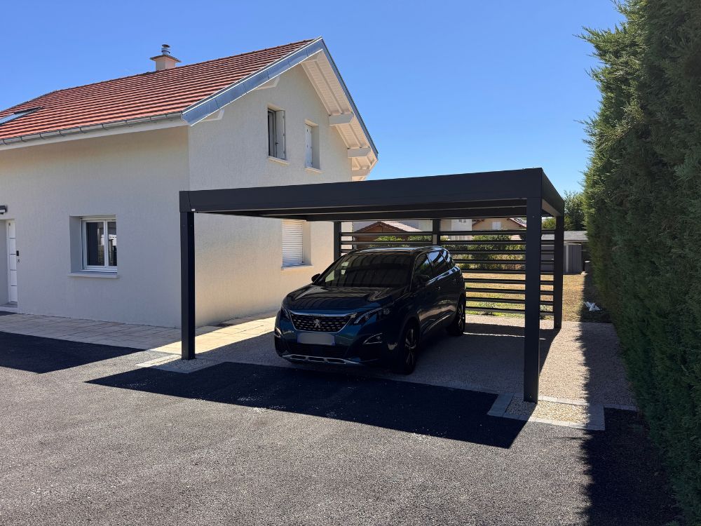 Carport aluminium double - autoporté - Versonnex (01) carport aluminium double - autoporté - versonnex (01) – image 2
