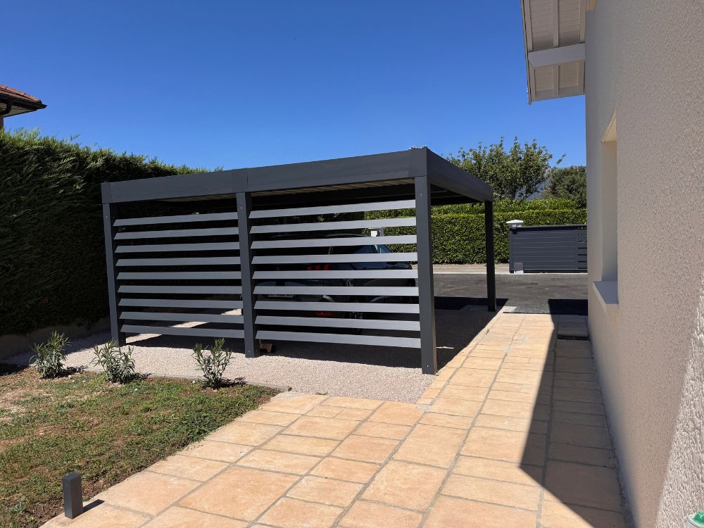 Carport aluminium double - autoporté - Versonnex (01) carport aluminium double - autoporté - versonnex (01) – image 4