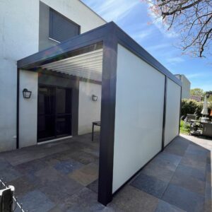 Pergola alu bioclimatique – adossée - Thônex Suisse (1226)- 01